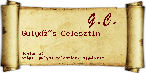 Gulyás Celesztin névjegykártya