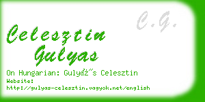 celesztin gulyas business card